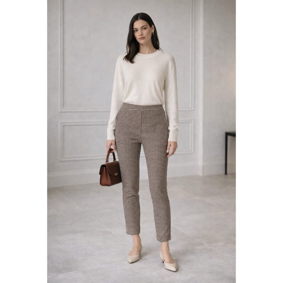 Anthropologie Pants - ANTHROPOLOGIE Sanctuary New Pants XL Women's Westside Check Chocolate Crop Brown